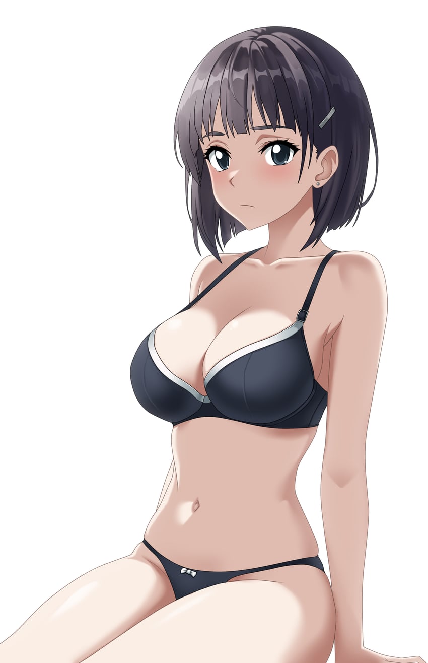 kirigaya suguha (sword art online) drawn by indy_k
