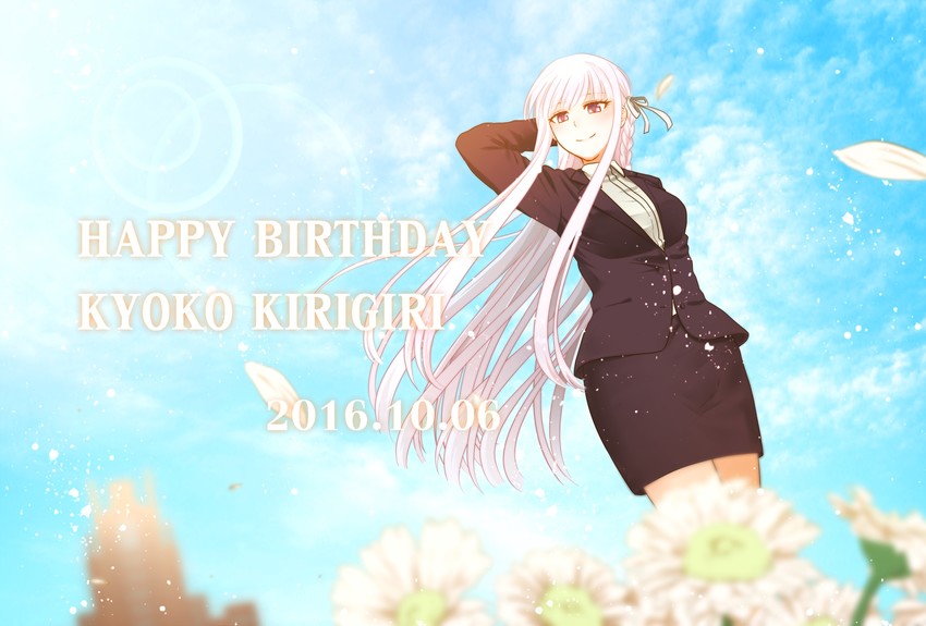 kirigiri kyoko (danganronpa and 1 more) drawn by sketti