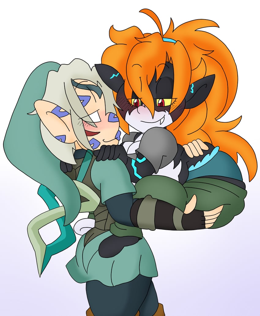 link, midna, and fierce deity (the legend of zelda and 1 more) drawn by blackbewhite2k7