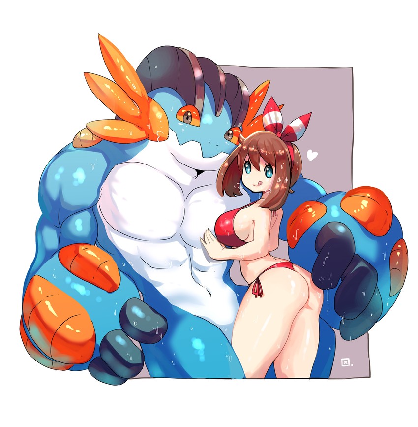 may, swampert, and mega swampert (pokemon and 1 more) drawn by kenron_toqueen