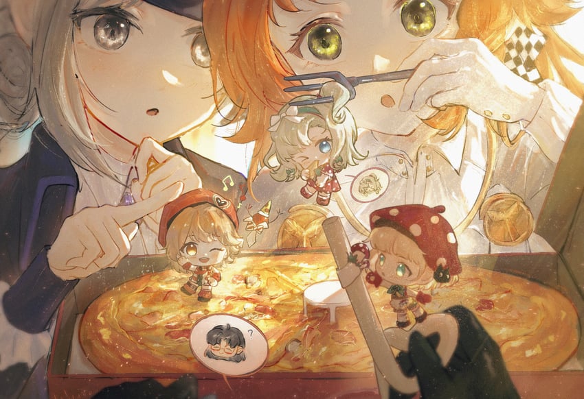 vertin, sonetto, matilda bouanich, ezra theodore, z, and 1 more (reverse:1999) drawn by mangxia_xiang_chi_mangguo
