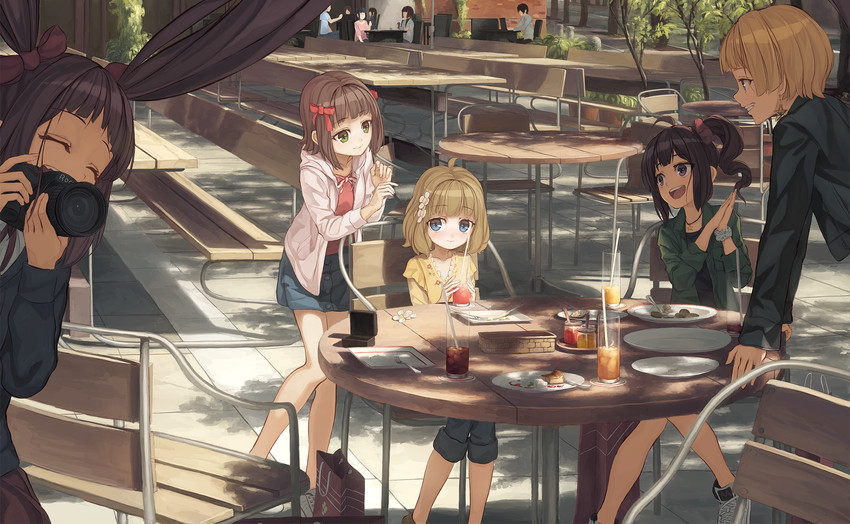amami haruka, suou momoko, yokoyama nao, fukuda noriko, and matsuda arisa (idolmaster and 2 more) drawn by tru_(true_root)