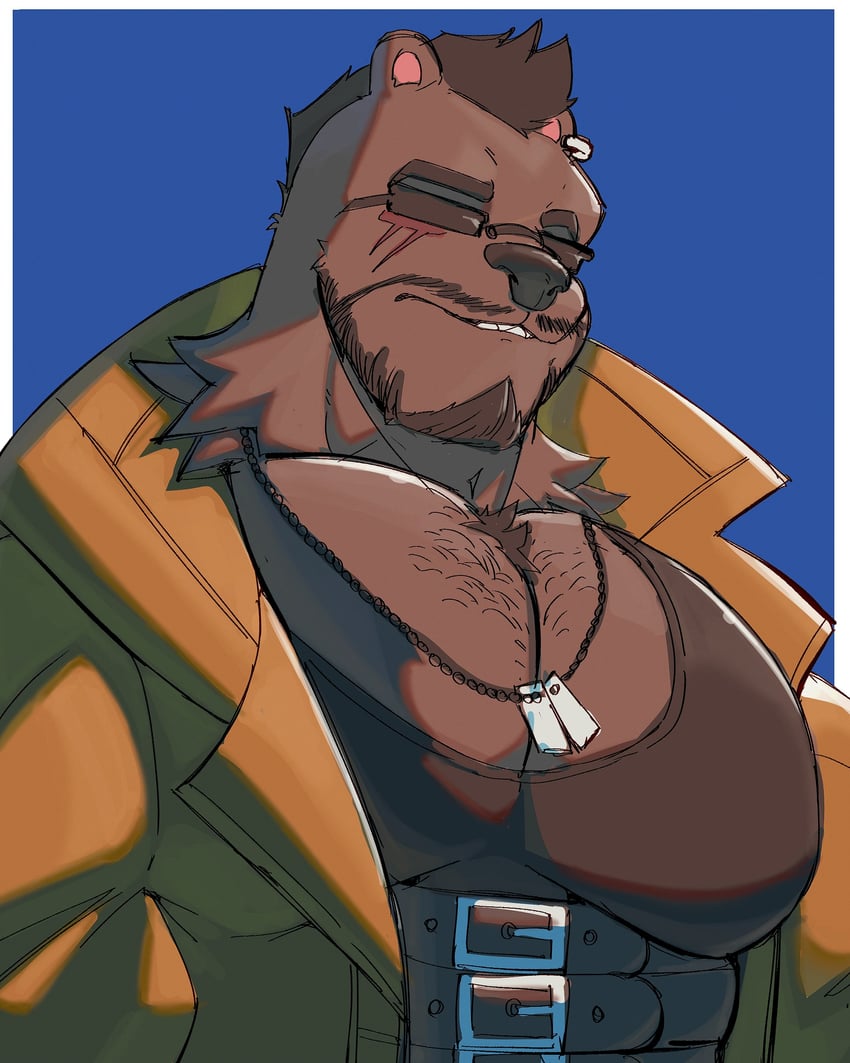 barret wallace (final fantasy and 1 more) drawn by zhangkuu