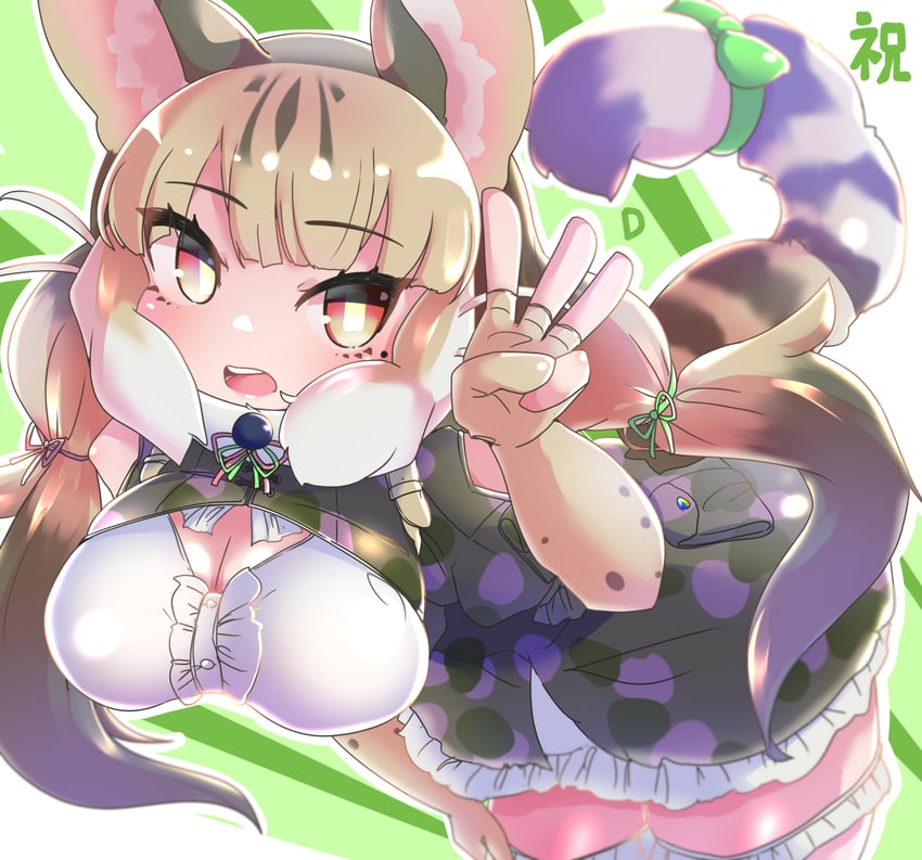 jungle cat (kemono friends and 1 more) drawn by obobu_(sapnoji)