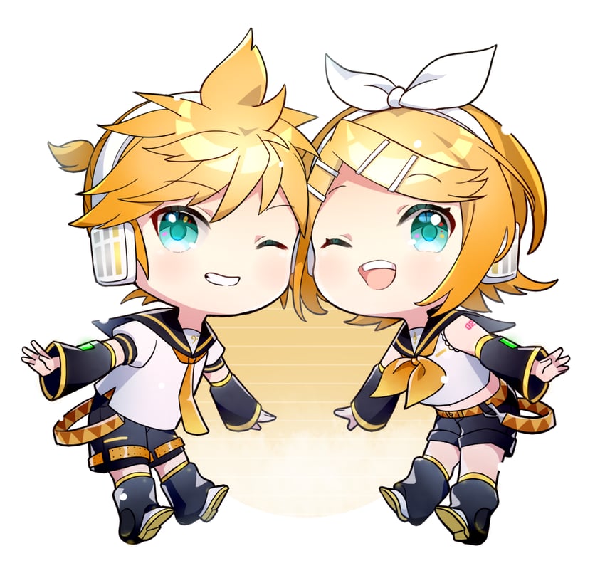 kagamine rin and kagamine len (vocaloid) drawn by yoshizuki_zen