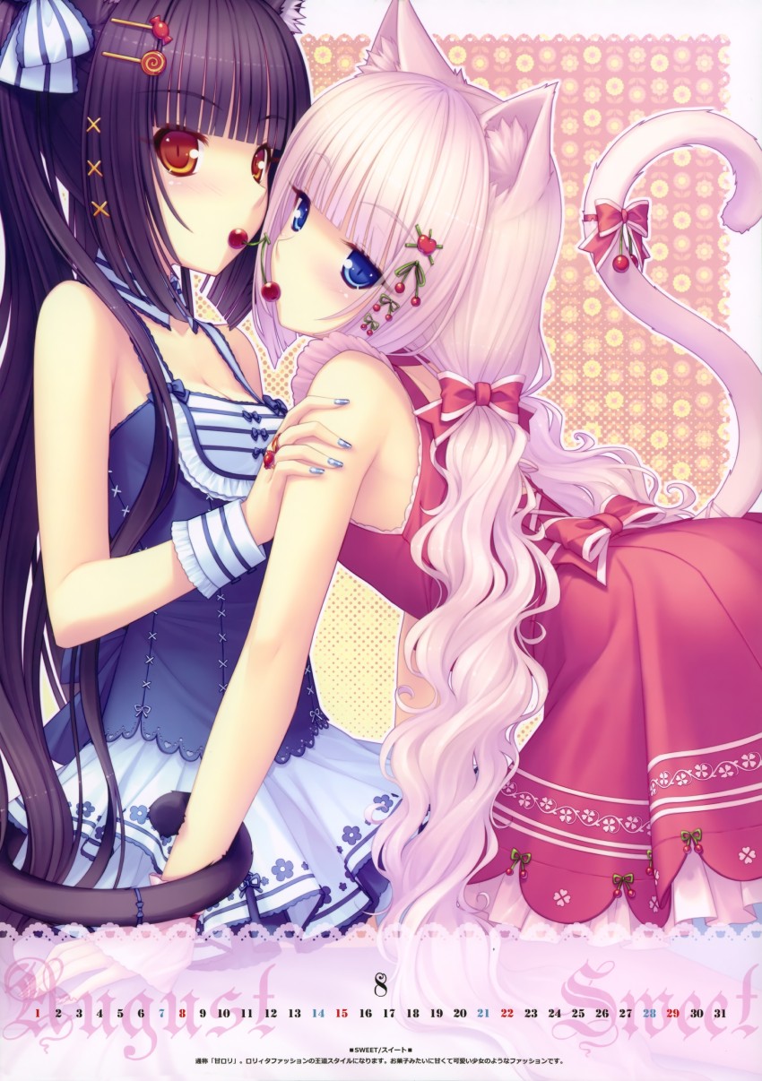 chocola and vanilla (nekopara) drawn by sayori_(neko_works)