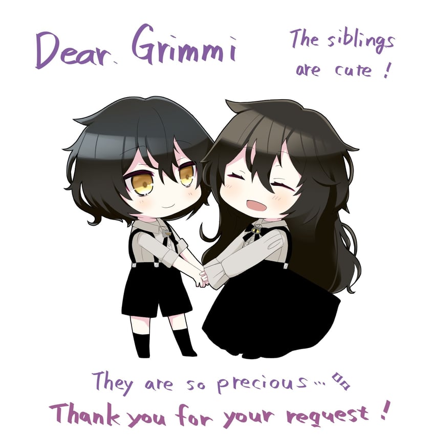 grimmi and gaspar (indie virtual youtuber) drawn by hm_yuuri_eri
