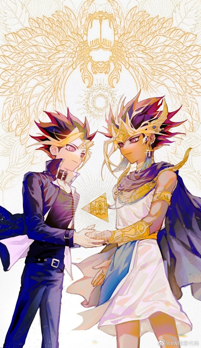 yami yugi and atem (yu-gi-oh! and 1 more) drawn by xw3147320553321