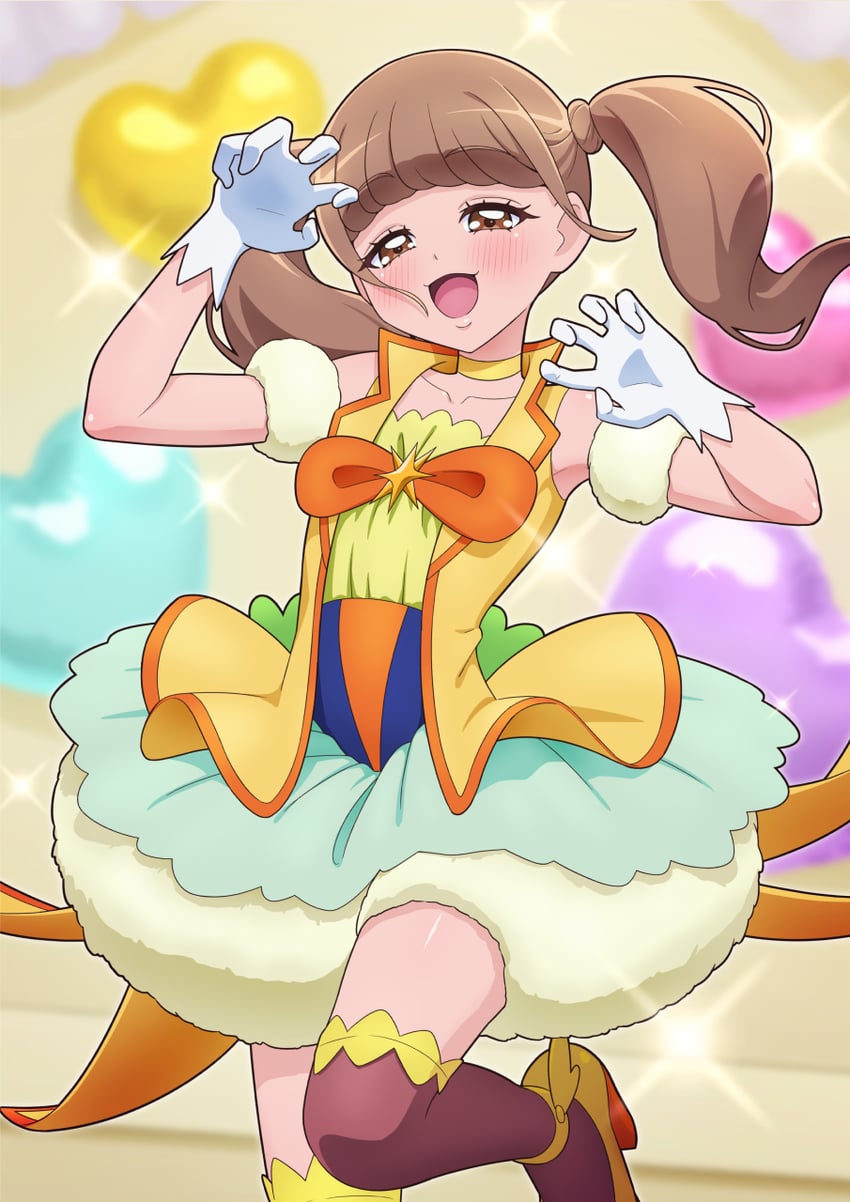 hiramitsu hinata and cure sparkle (precure and 1 more) drawn by tiler_(tiler00)