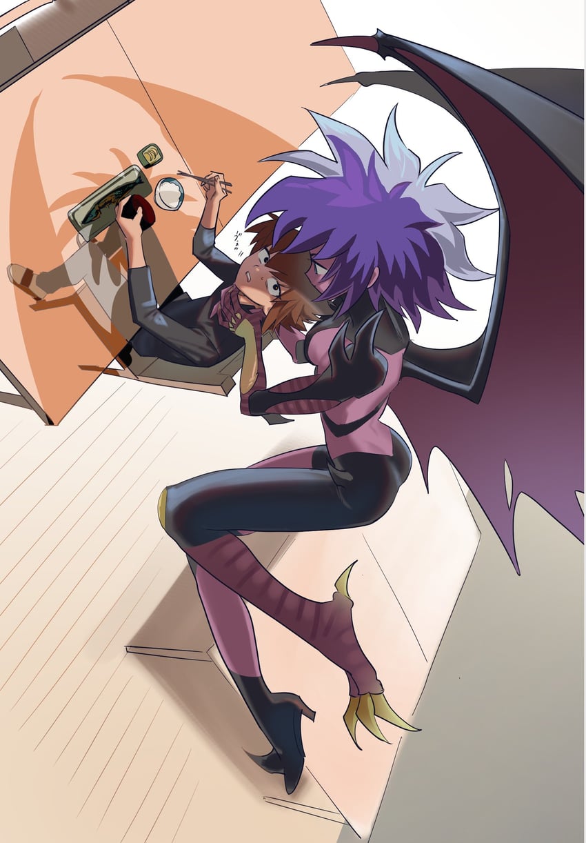 yuki judai and yubel (yu-gi-oh! and 1 more) drawn by tawashipurin