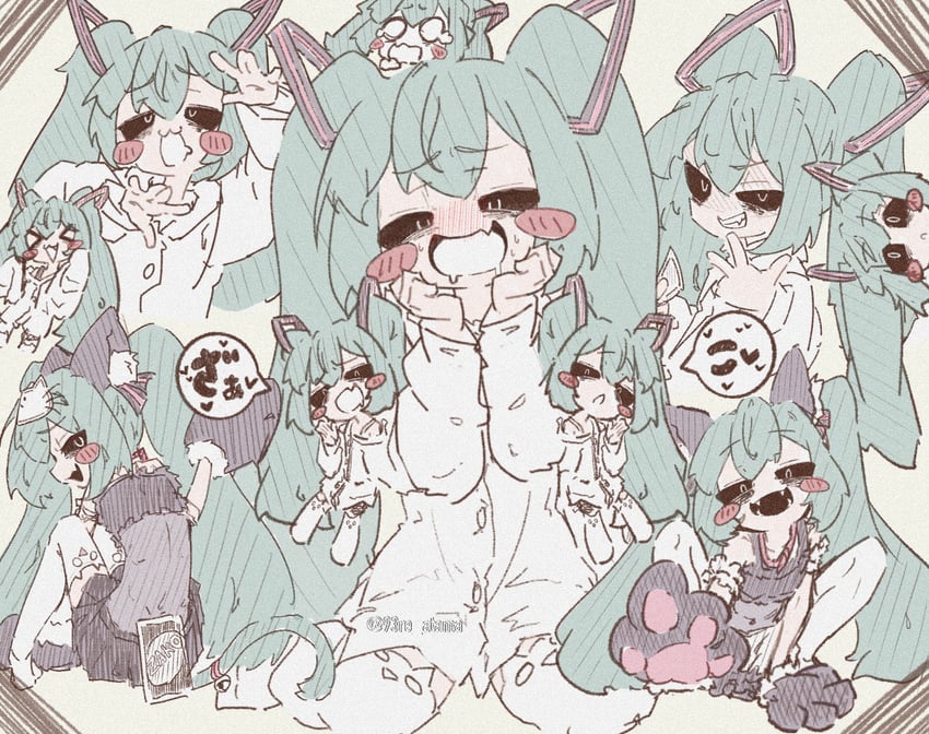 hatsune miku (vocaloid and 1 more) drawn by kusa_re_manjuu