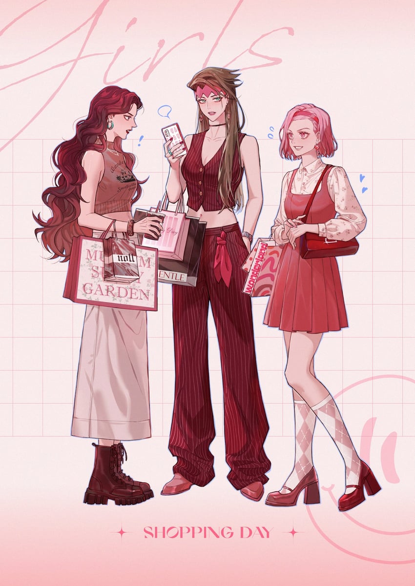 kishibe rohan, sugimoto reimi, and yamagishi yukako (jojo no kimyou na bouken and 1 more) drawn by polina29297783