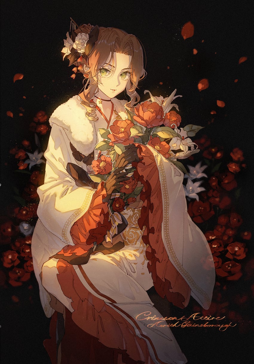 aerith gainsborough (final fantasy and 2 more) drawn by kieta