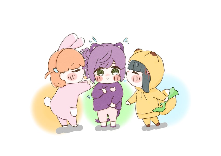 hinoshita kaho, otomune kozue, and momose ginko (love live! and 1 more) drawn by nakahama_(ha_mamaman)