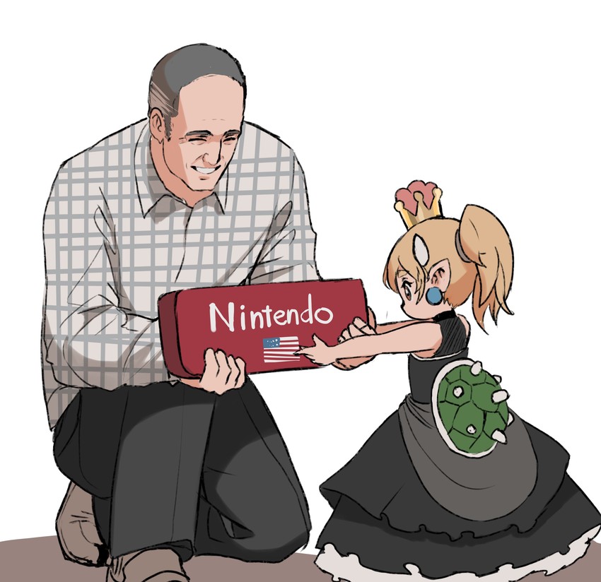 bowsette and doug bowser (mario and 3 more) drawn by dishwasher1910
