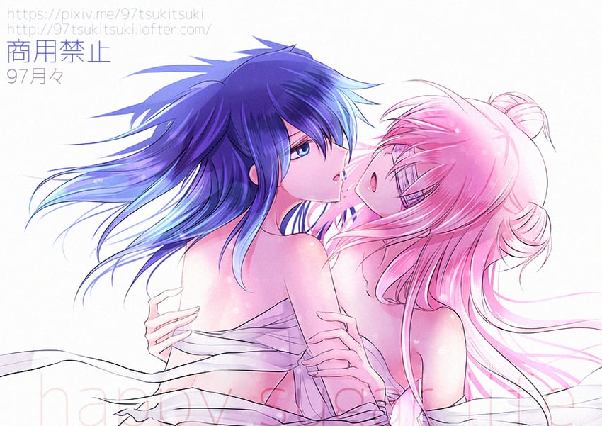 matsuzaka satou and koube shio (happy sugar life) drawn by 97tsukitsuki