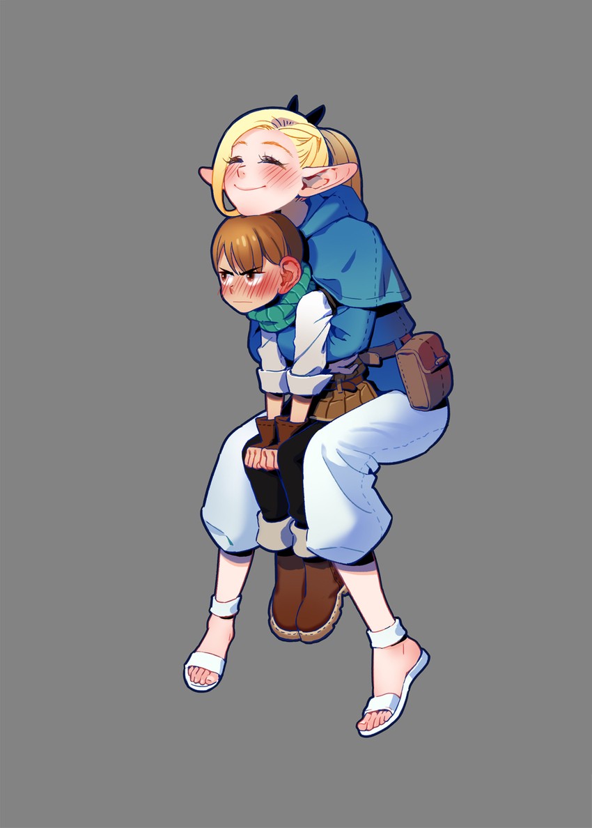 marcille donato and chilchuck tims (dungeon meshi) drawn by maotianye
