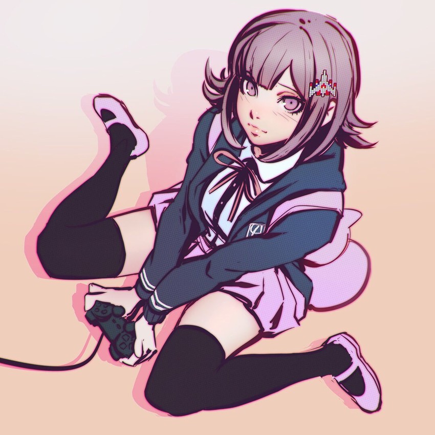 nanami chiaki (danganronpa and 2 more) drawn by ilya_kuvshinov