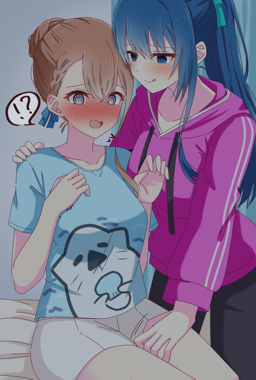 hanasato minori and kiritani haruka (project sekai) drawn by hrtahm