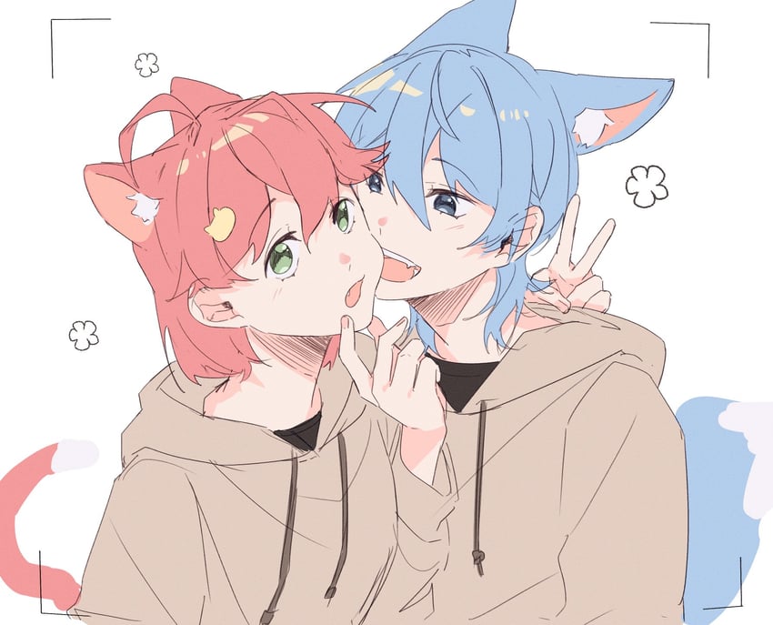 hoshimachi suisei and sakura miko (hololive) drawn by sakgi