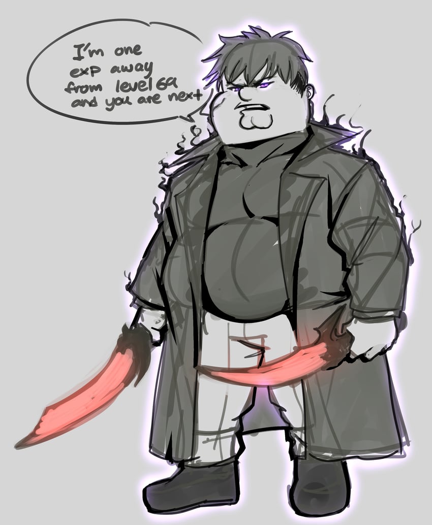 sung jin-woo and peter griffin (solo leveling and 1 more) drawn by kowai_(iamkowai)