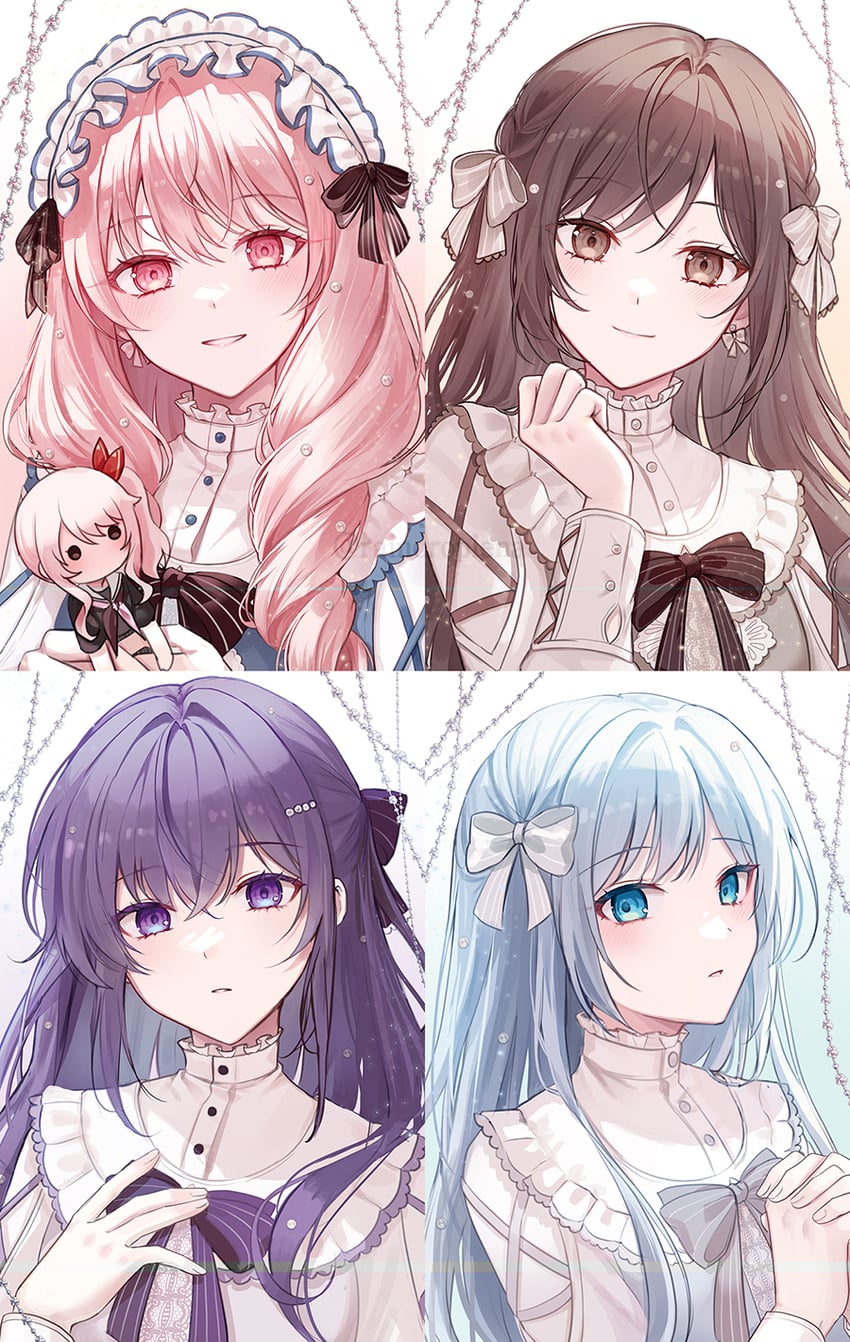asahina mafuyu, shinonome ena, akiyama mizuki, and yoisaki kanade (project sekai) drawn by 723/nanahumi