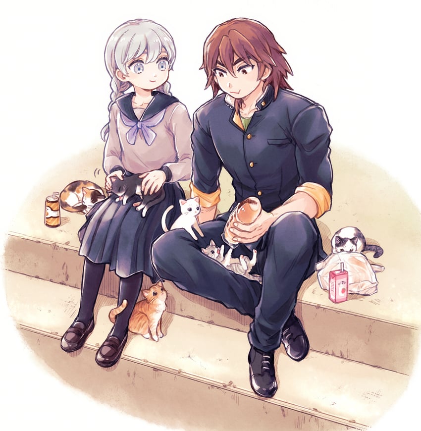 okino tsukasa and hijiyama takatoshi (juusan kihei bouei ken) drawn by yuji_(yakisoba_pans)