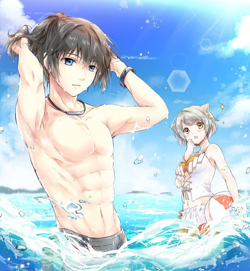 mio and noah (xenoblade chronicles and 1 more) drawn by ui_frara
