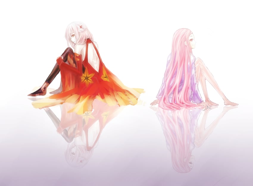 yuzuriha inori and ouma mana (guilty crown) drawn by kirired