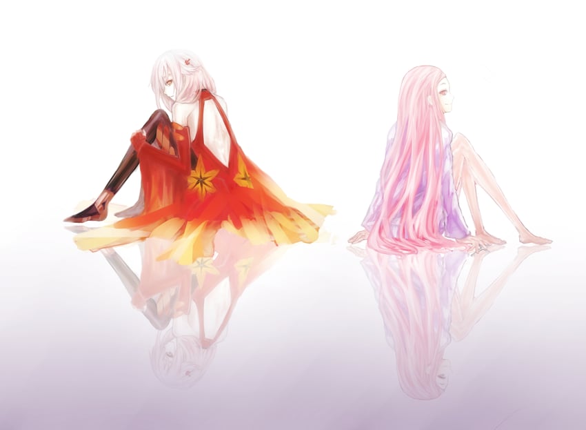 Inori Yuzuriha Mana Ouma Anime Guilty Crown O