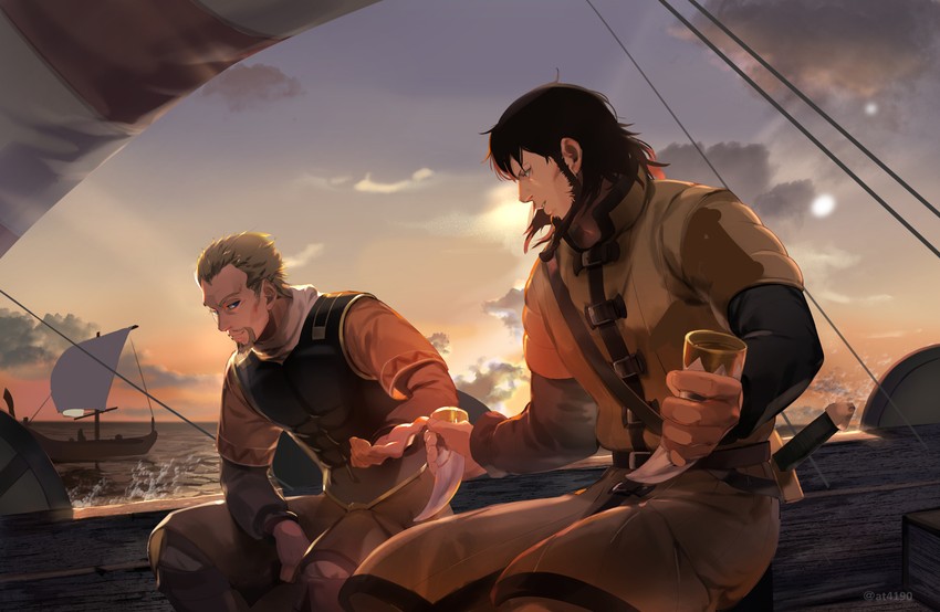 askeladd and bjorn (vinland saga) drawn by zouhyou_(at4190)