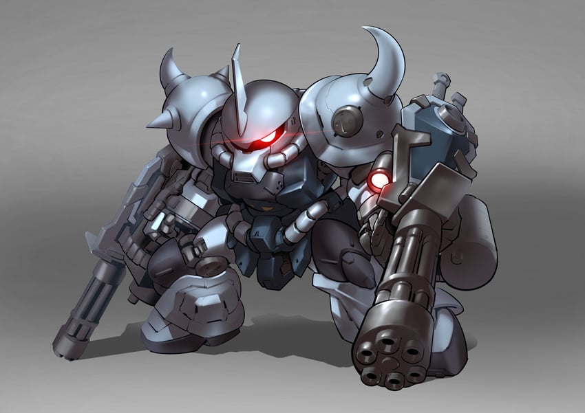 gouf custom (gundam and 2 more) drawn by zakuma