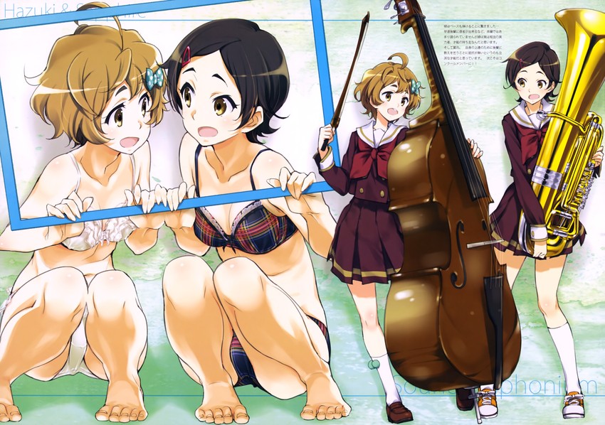 kawashima sapphire and katou hazuki (hibike! euphonium) drawn by kurashima_tomoyasu