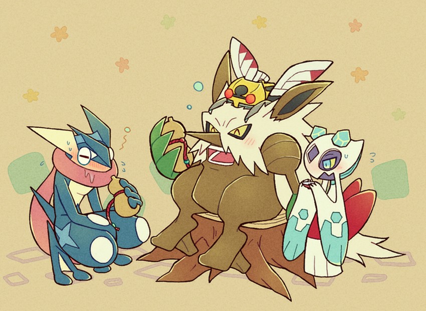 greninja, froslass, ninjask, and shiftry (pokemon) drawn by shiwo_(siwosi)