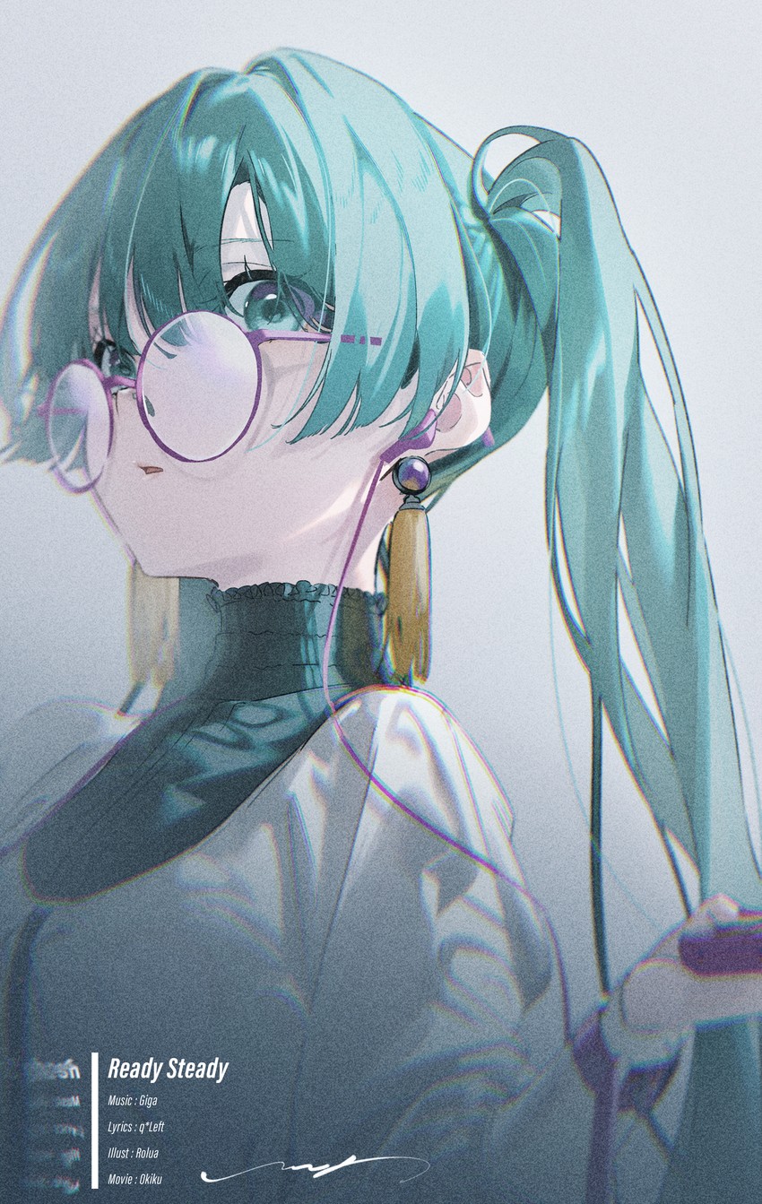 hatsune miku (vocaloid and 1 more) drawn by rolua