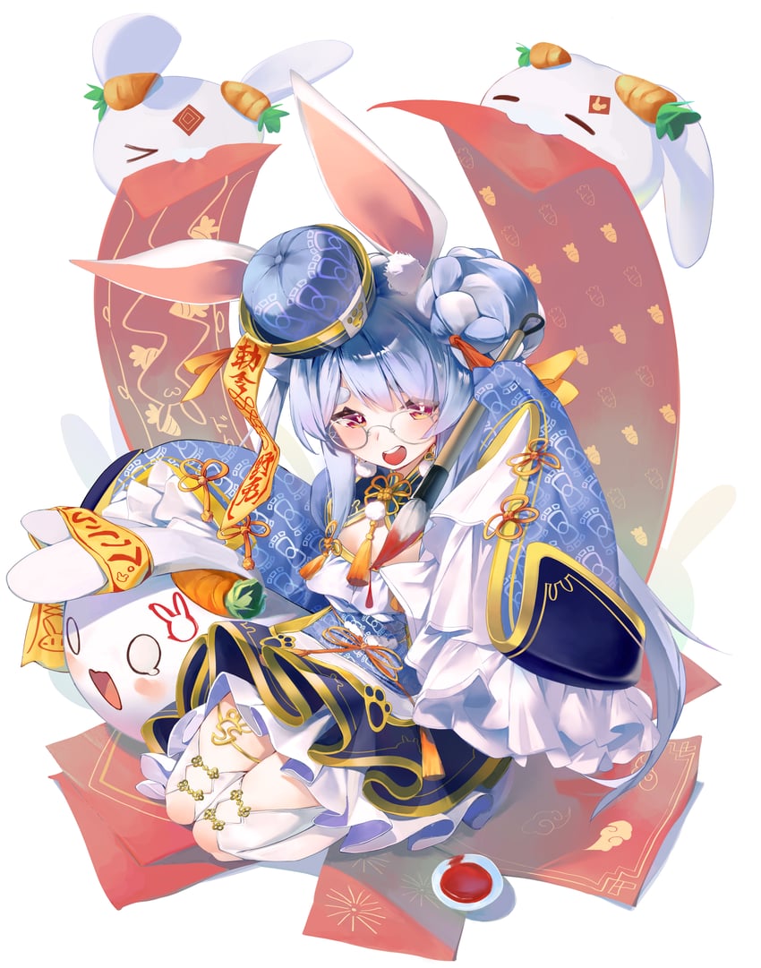 usada pekora and pekomon (hololive) drawn by ushio_(user_ndwp8857)