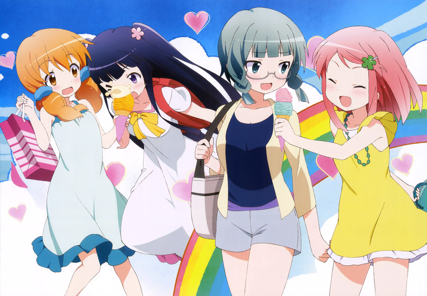 kohashi wakaba, tokita moeko, kurokawa mao, and mashiba nao (nyantype and 1 more)