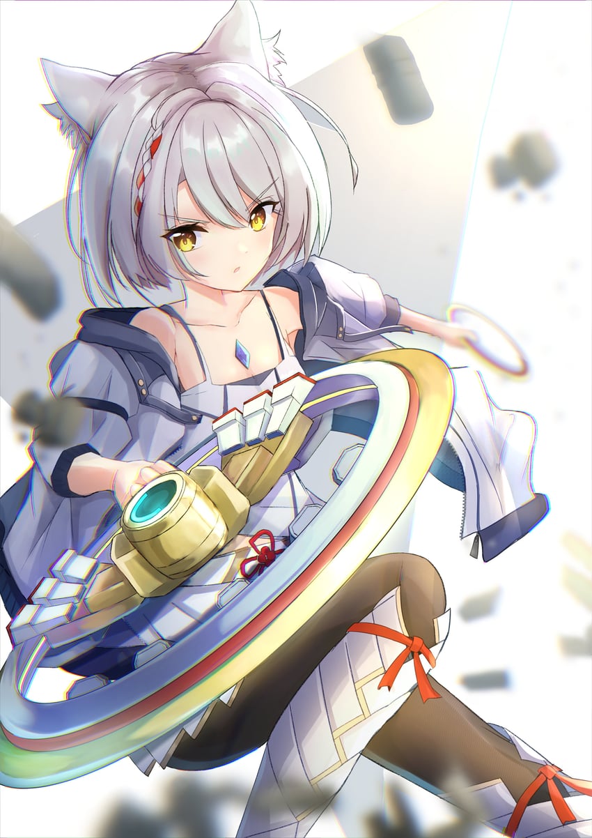 mio (xenoblade chronicles and 1 more) drawn by karuushi