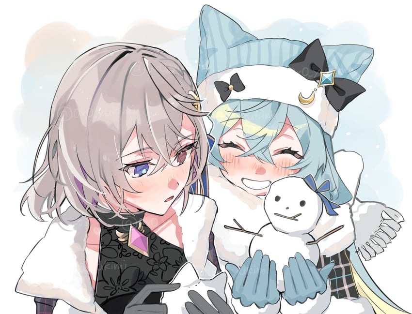 eleanor and ixia (shironeko project) drawn by 0x0_yukimi