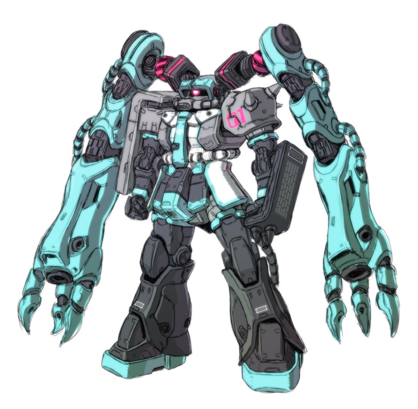 hatsune miku and zaku ii (vocaloid and 1 more) drawn by kuramochi_kyouryuu