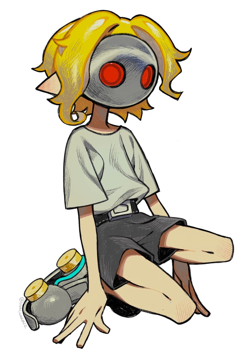 inkling player character and inkling boy (splatoon and 1 more) drawn by oishi_umashi2