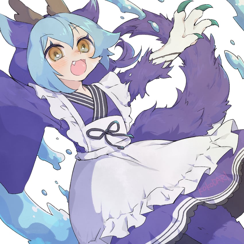 laundry dragonmaid and dragonmaid nudyarl (yu-gi-oh!) drawn by kokodari