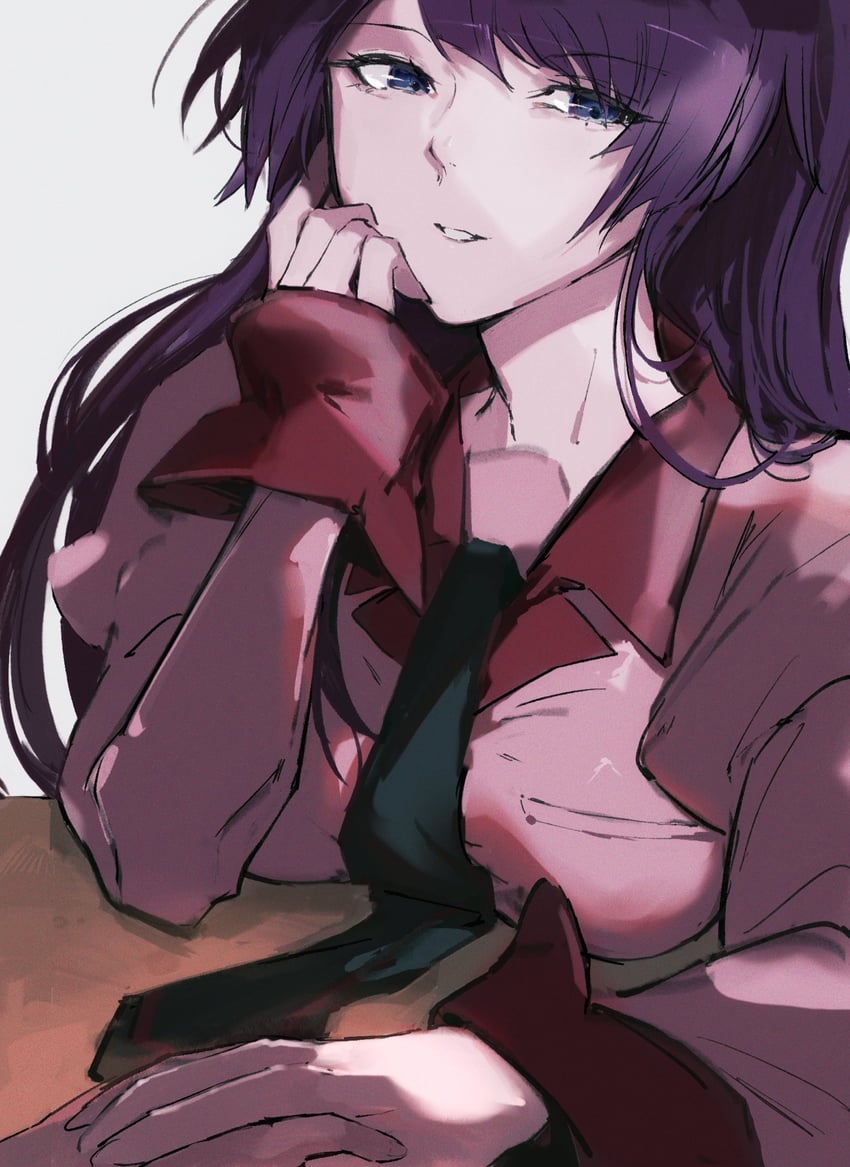 senjougahara hitagi (monogatari and 1 more) drawn by moku_(muooku)