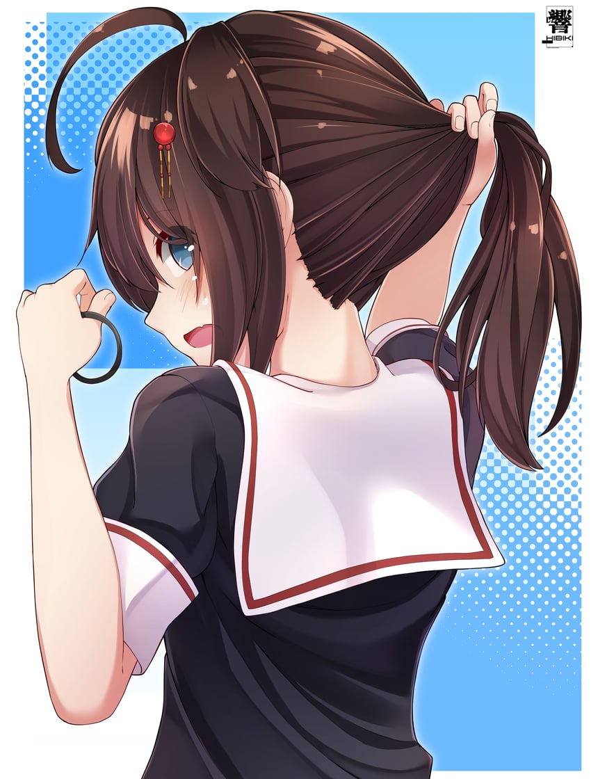 shigure and shigure kai ni (kantai collection) drawn by hibiki_(zerocodo)