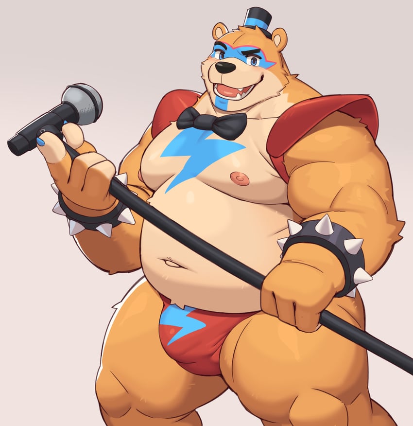 glamrock freddy (five nights at freddy's and 1 more) drawn by moki_kun