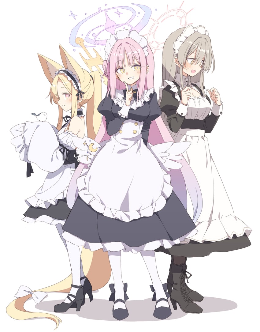 mika, seia, and nagisa (blue archive) drawn by satou_kibi