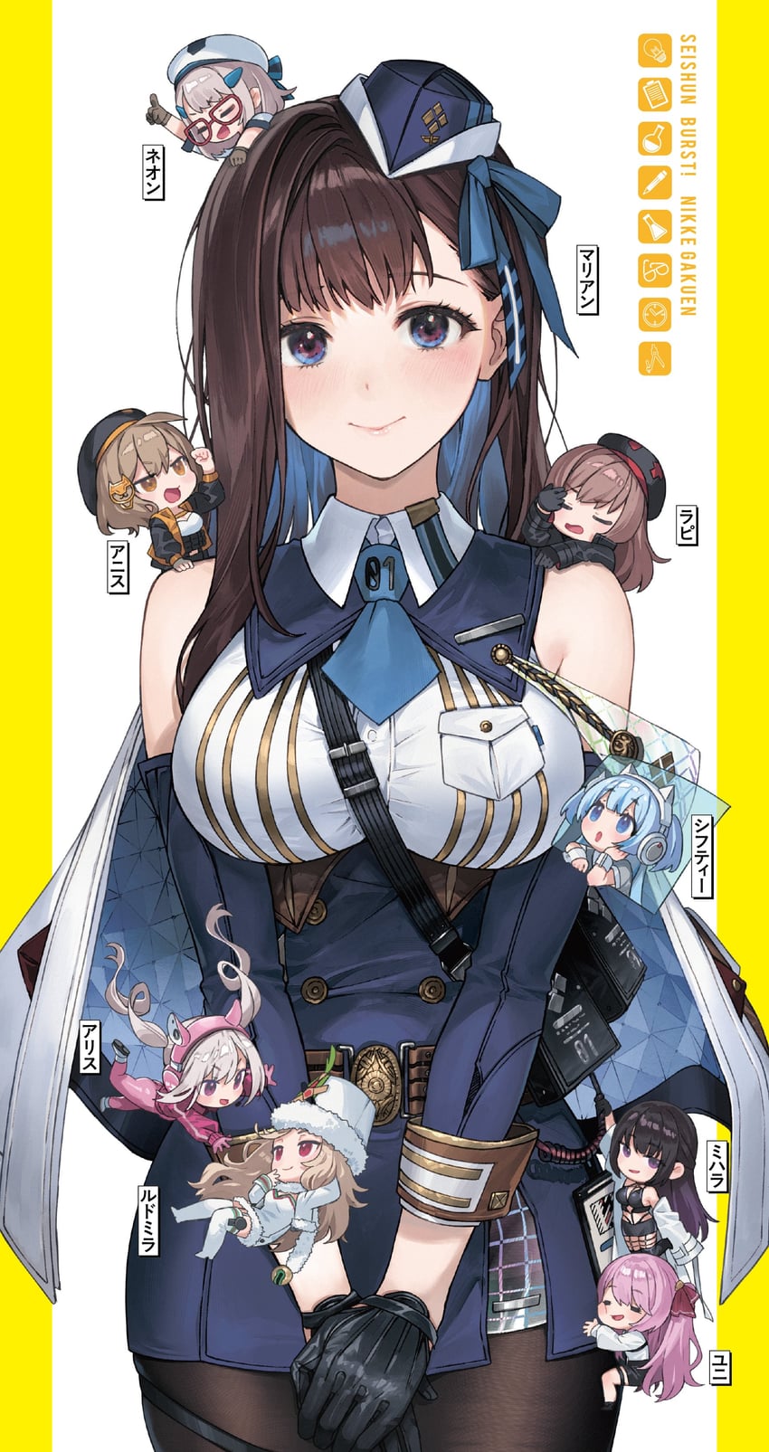 anis, rapi, alice, neon, mihara, and 4 more (goddess of victory: nikke) drawn by nagu