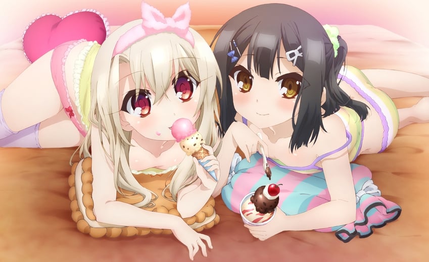illyasviel von einzbern and miyu edelfelt (fate and 1 more) drawn by satou_kaori