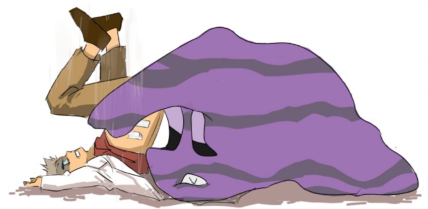 professor oak and muk (pokemon) drawn by tetsu_@_kyoufu_no_kyaraben