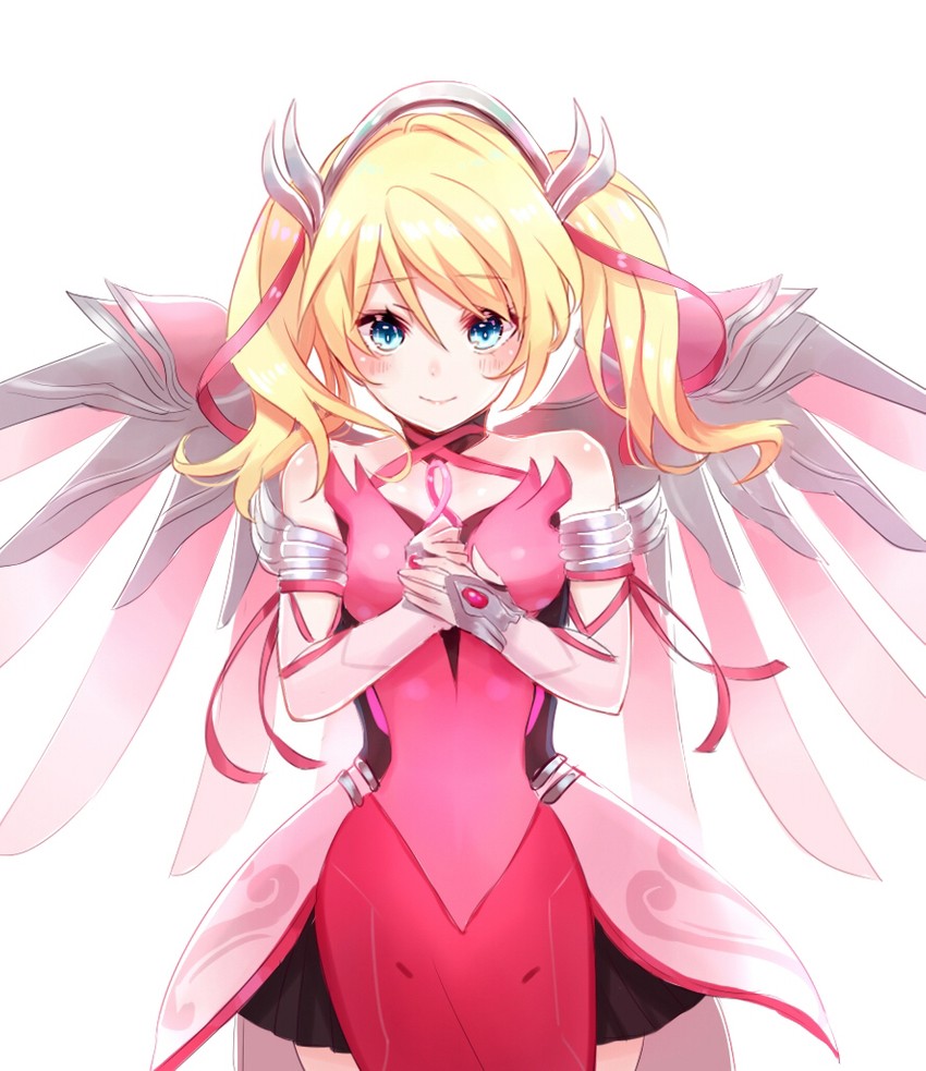 mercy and pink mercy (overwatch and 1 more) drawn by miya_(zawarudo)